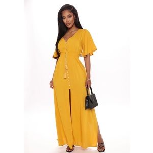 Yellow (Mustard) Maxi Dress